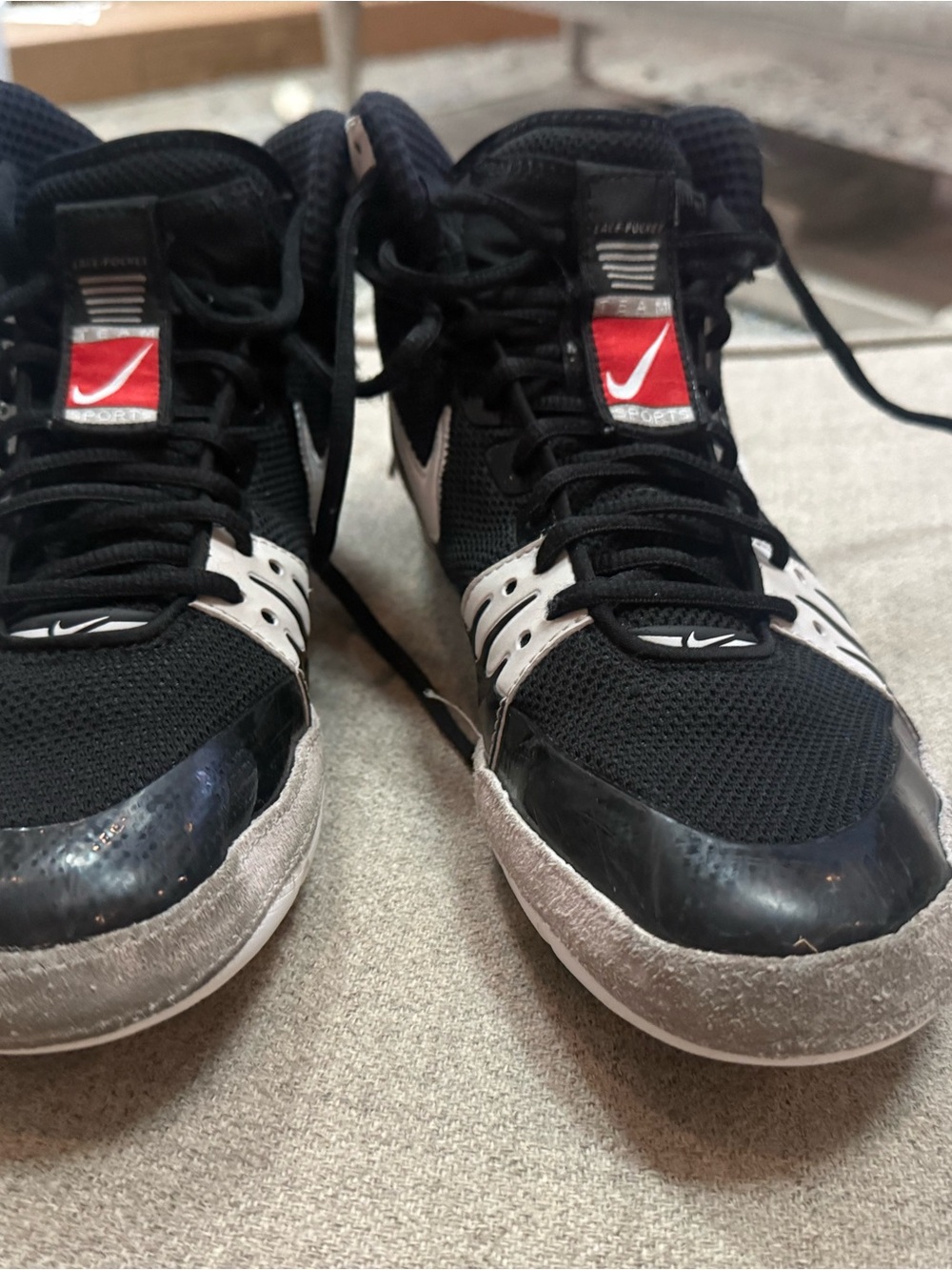 Nike Men’s Black, White & Red wrestling  Sneakers